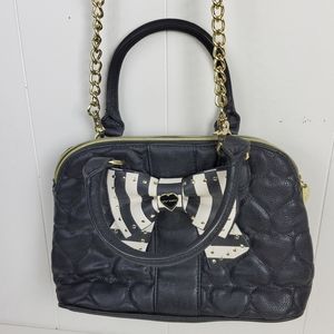 Betsey Johnson bow satchel purse